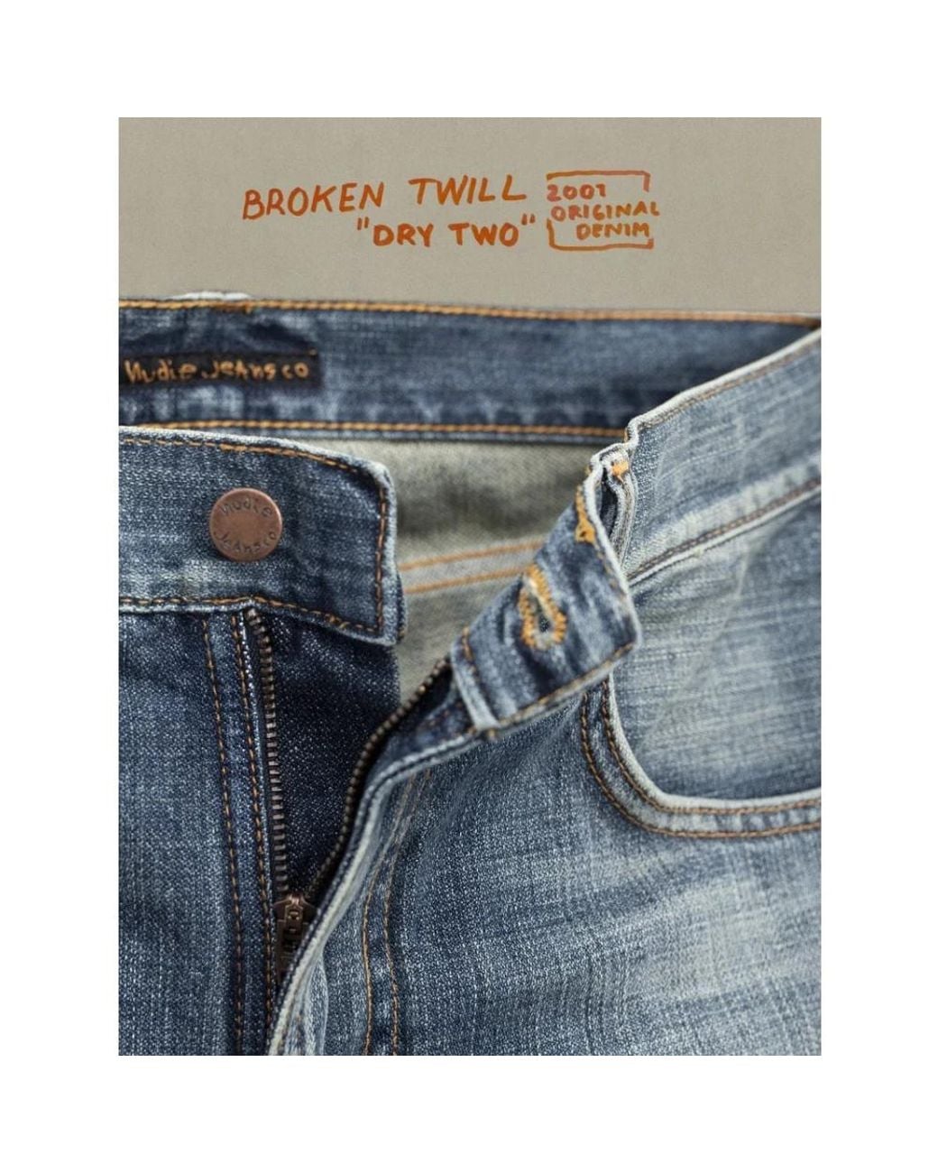 Nudie Jeans Blue Straight Fit Jeans for men