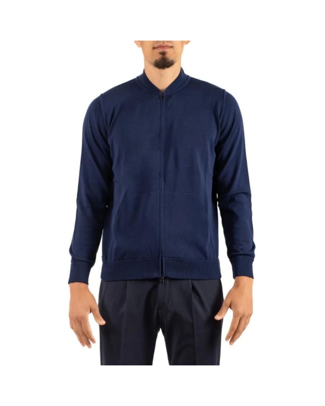 FILIPPO DE LAURENTIIS Blue Zip-Throughs for men