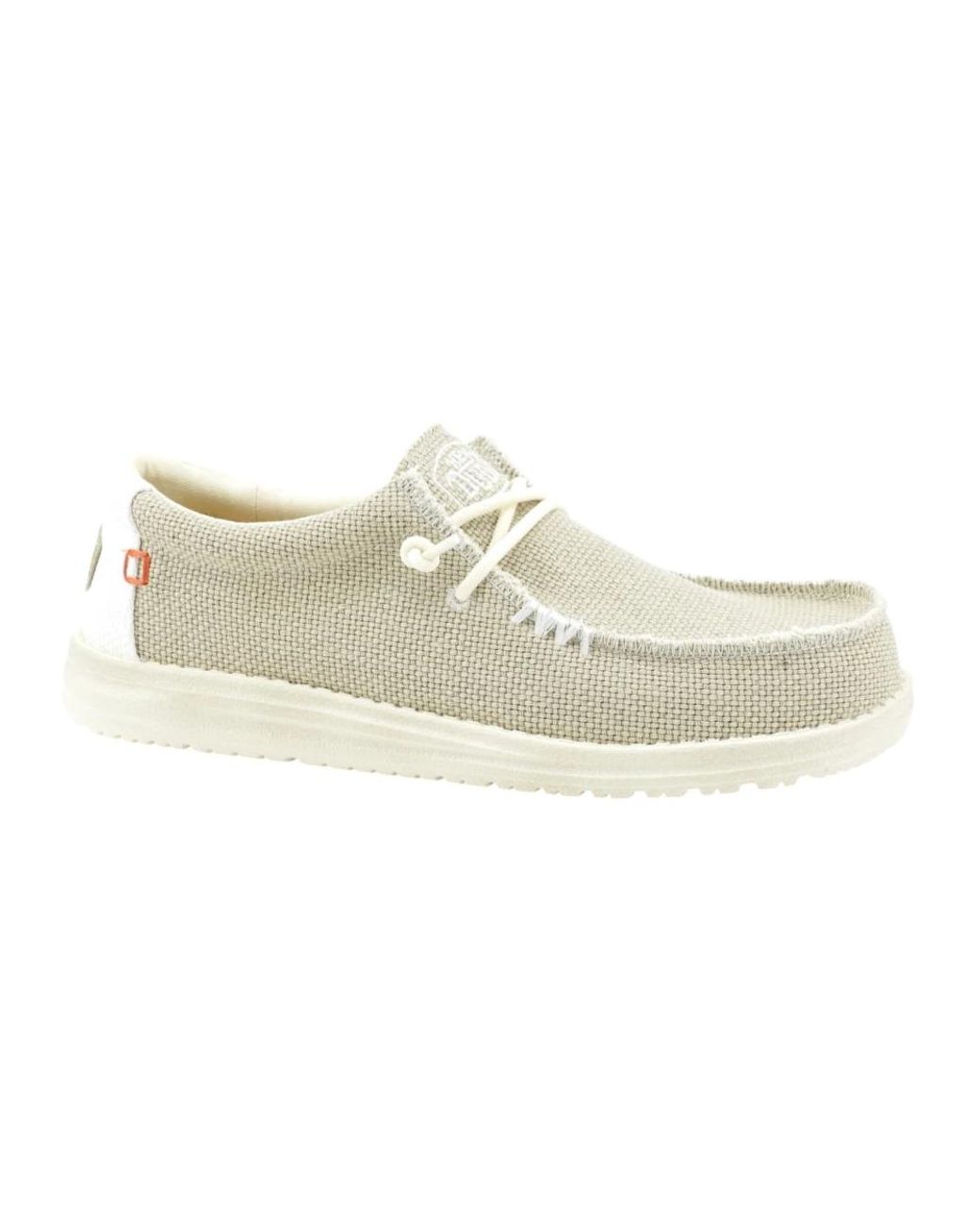 HeyDude White Laced Shoes for men