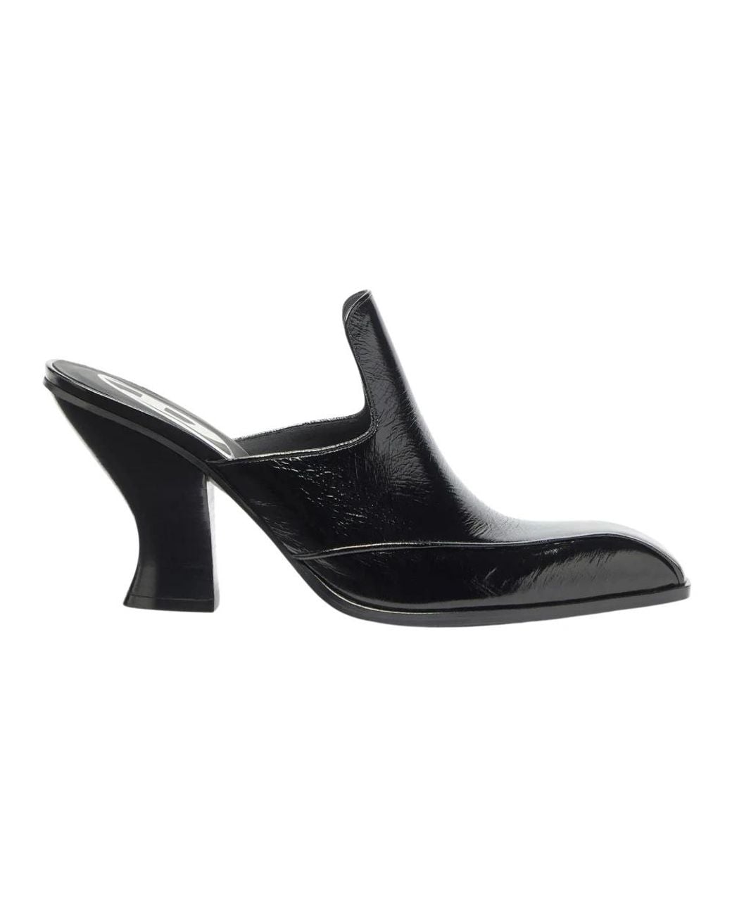 DIESEL Black Heeled Mules