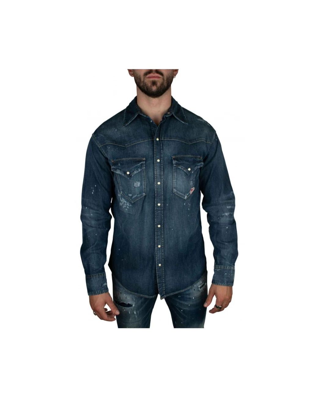 Denim Shirts DSquared² de hombre de color Blue