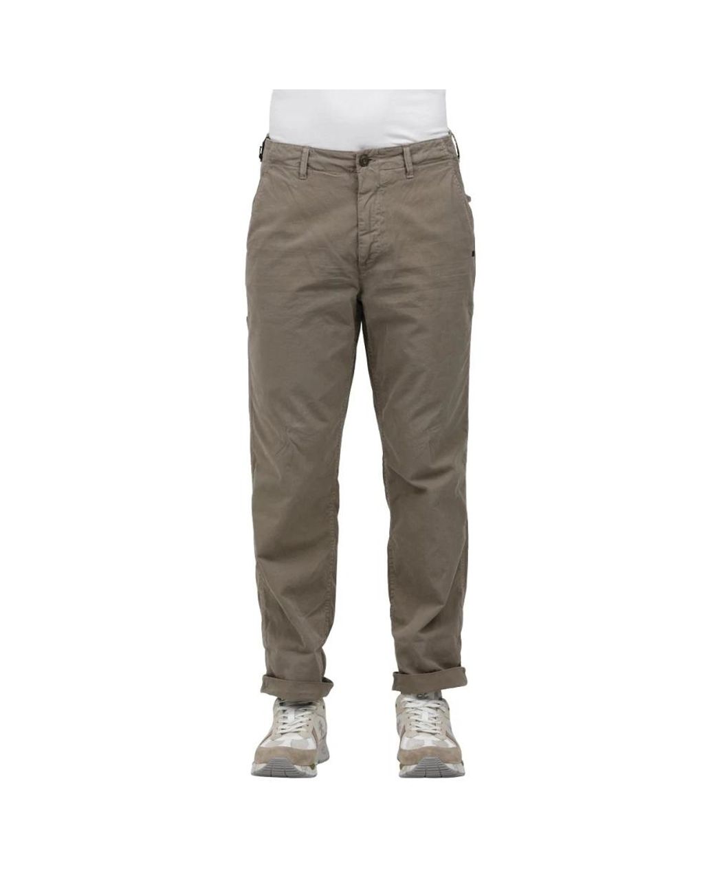 Mason's Gray Straight Trousers for men