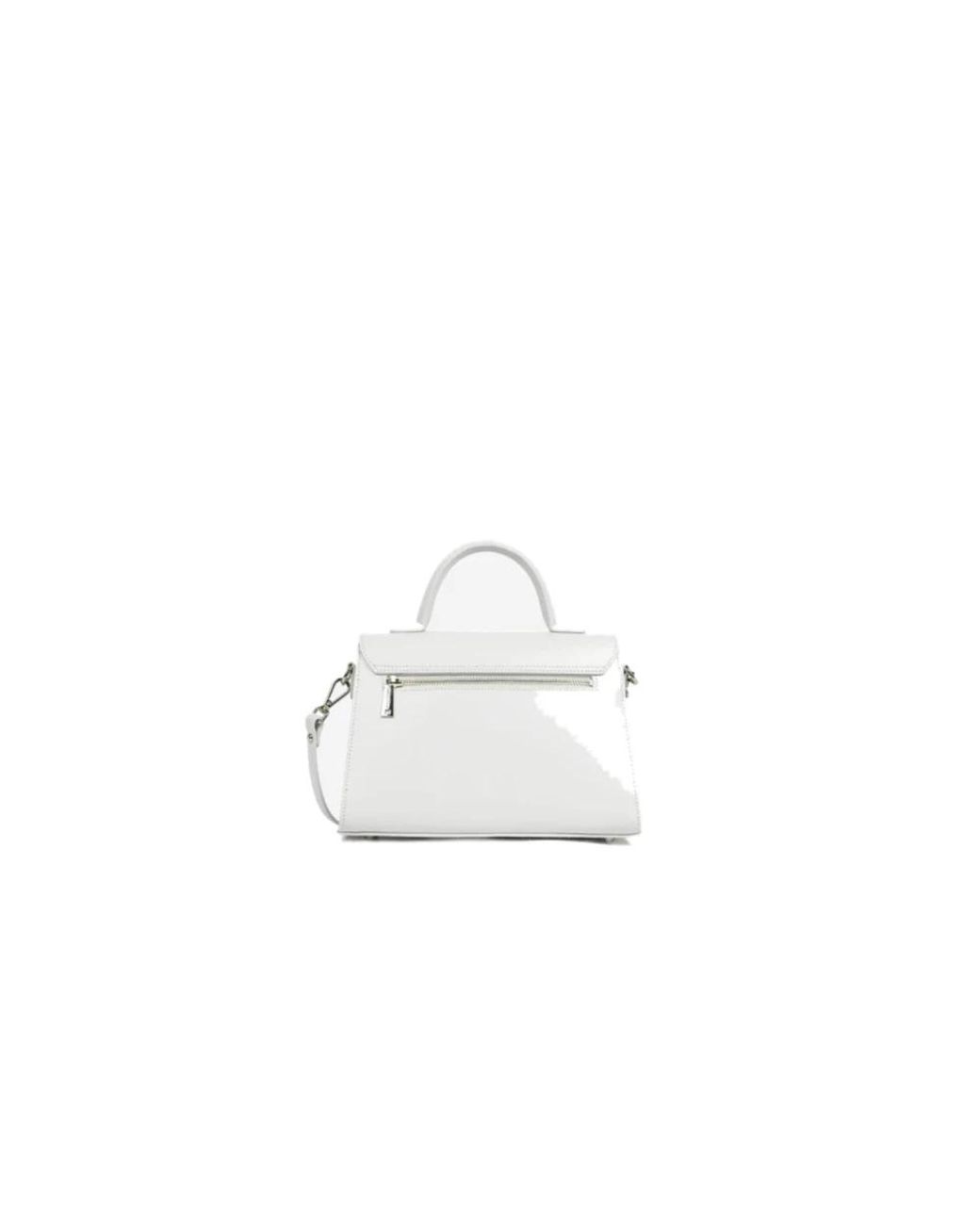Lancaster White Suave Even Flap Bag