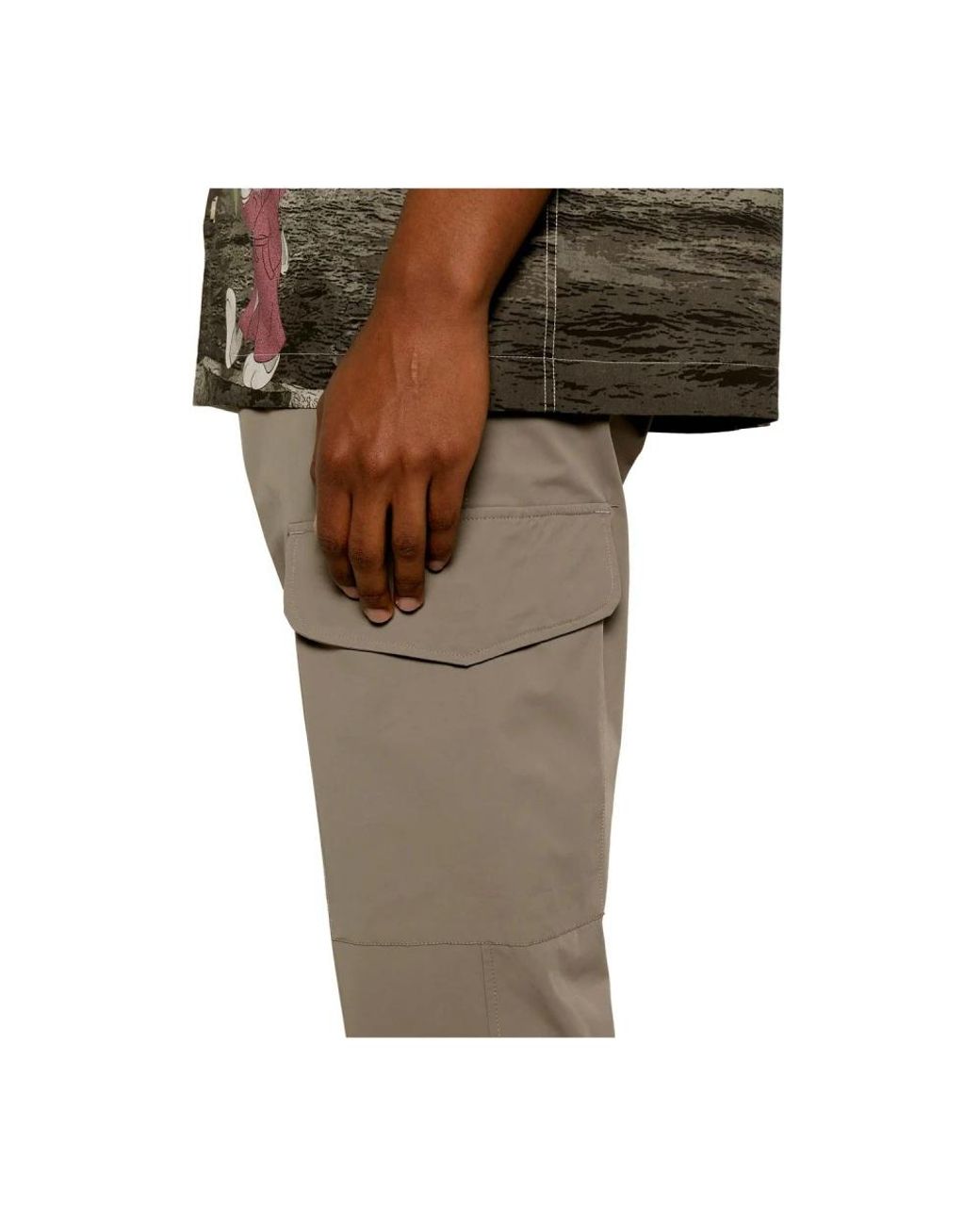 White Sand Gray Slim-Fit Trousers for men