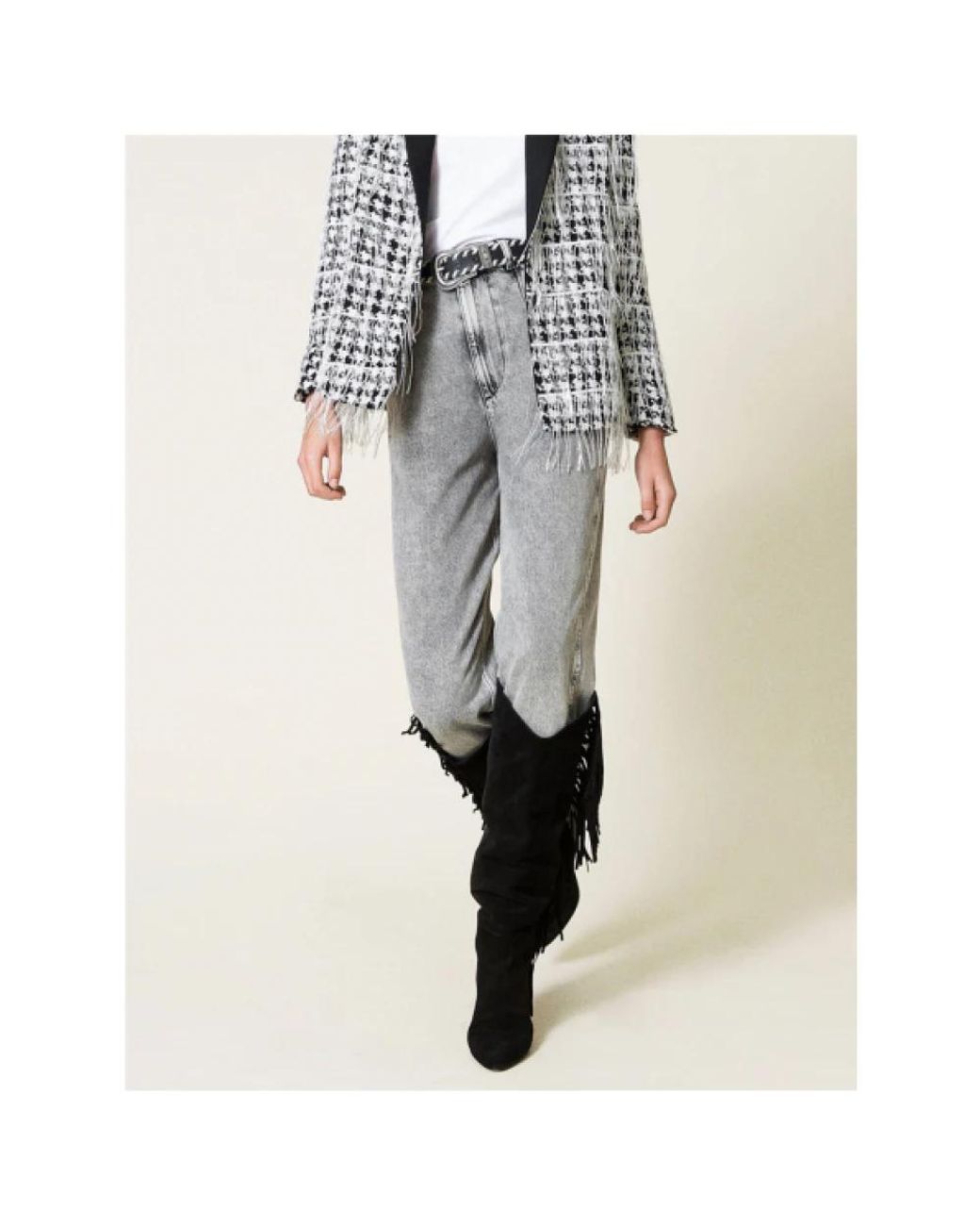 Twinset Gray Loose Fit Jeans