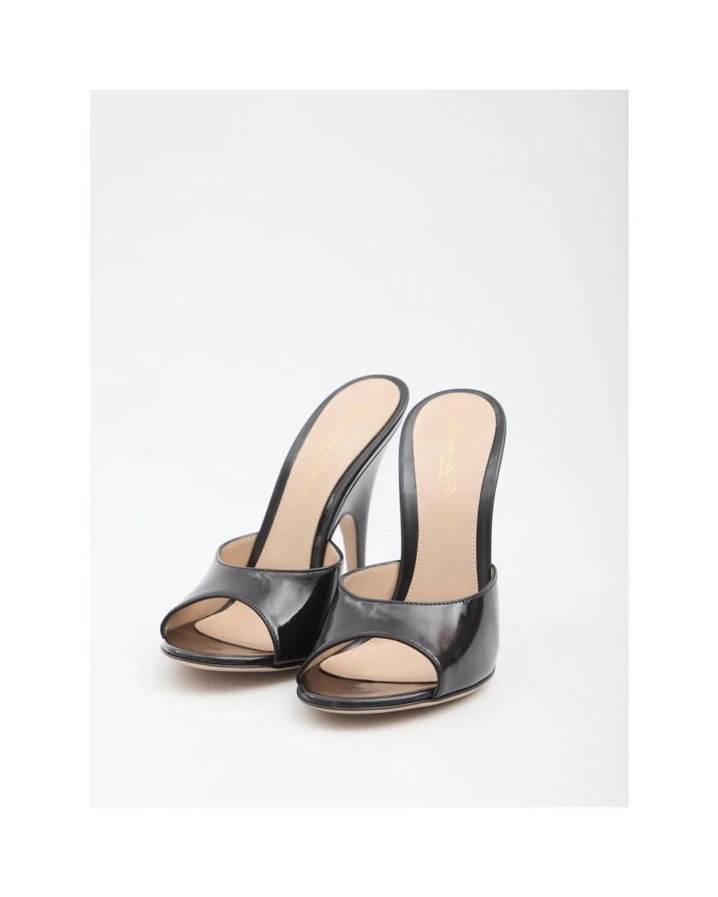 Gianvito Rossi Gray Heeled Mules