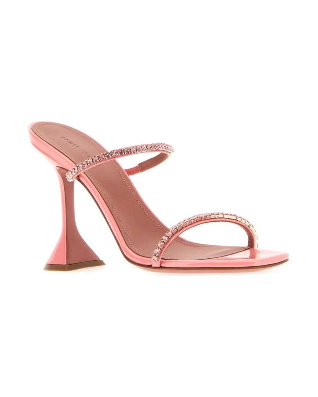 AMINA MUADDI Pink Heeled Mules