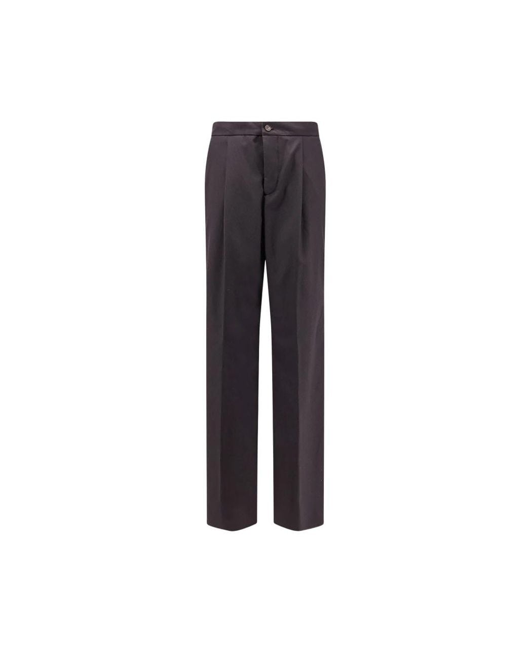 Hevò Brown Straight Trousers for men