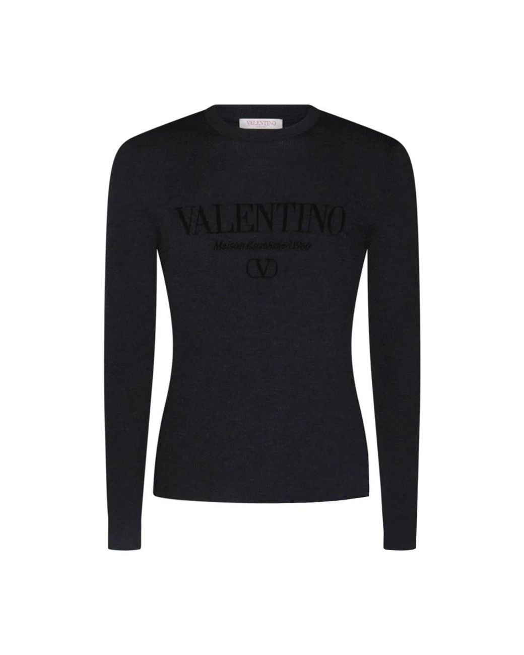 Valentino Garavani Black Long Sleeve T-Shirts for men