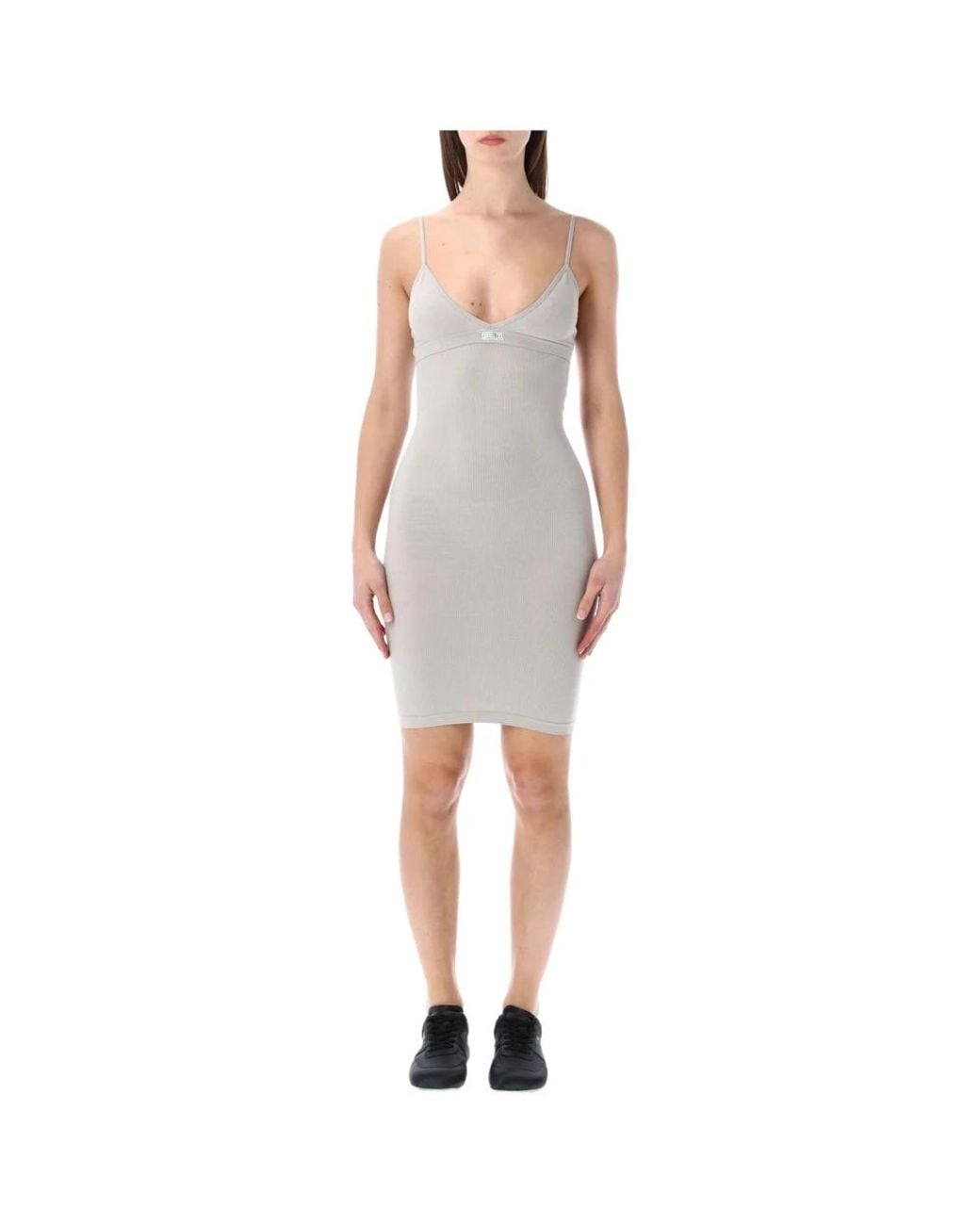 MM6 by Maison Margiela Gray Knitted Dresses