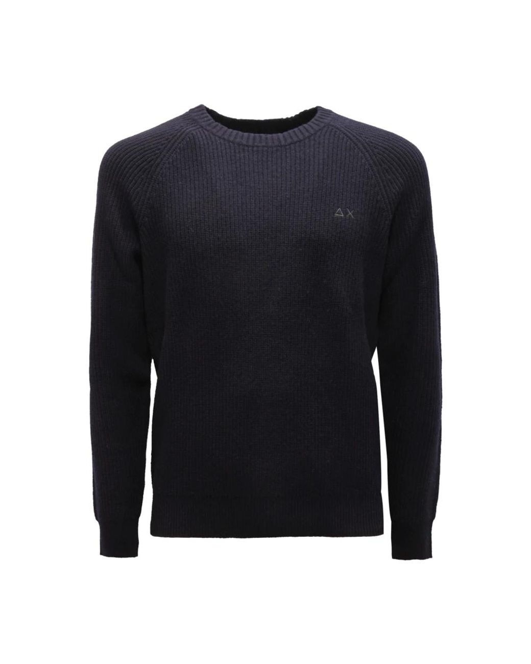 Sun 68 Blue Round-Neck Knitwear for men