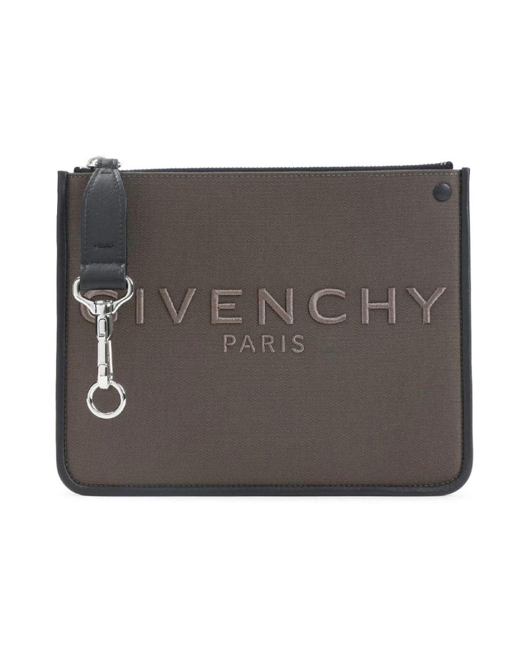 Givenchy Canvas Zipped Pouch in het Gray