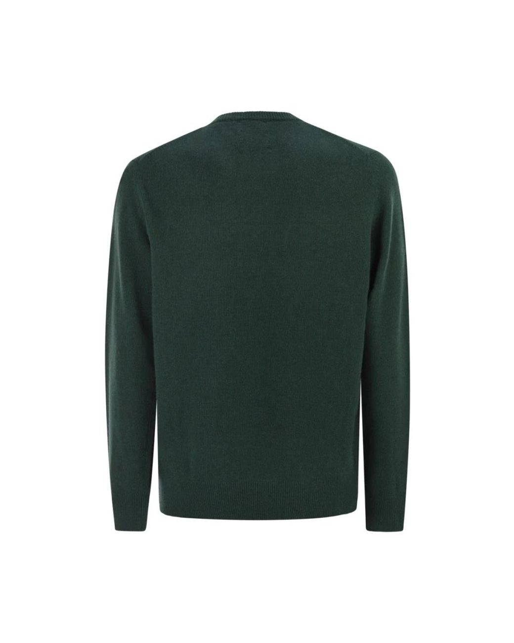 Mc2 Saint Barth Green Round-Neck Knitwear for men