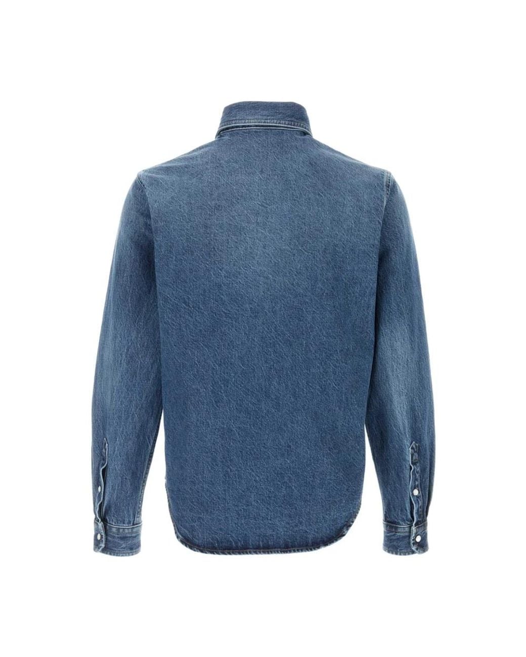 Versace Blue Denim Shirts for men