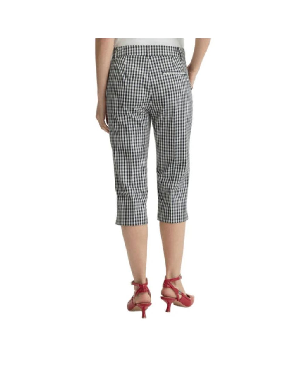 Liu Jo Gray Cropped Trousers
