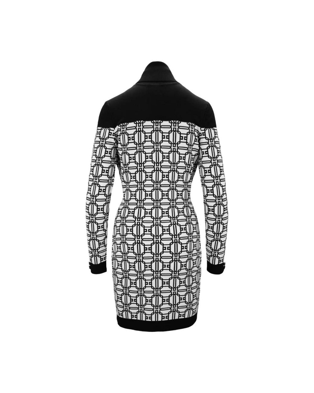 Elisabetta Franchi Black Knitted Dresses