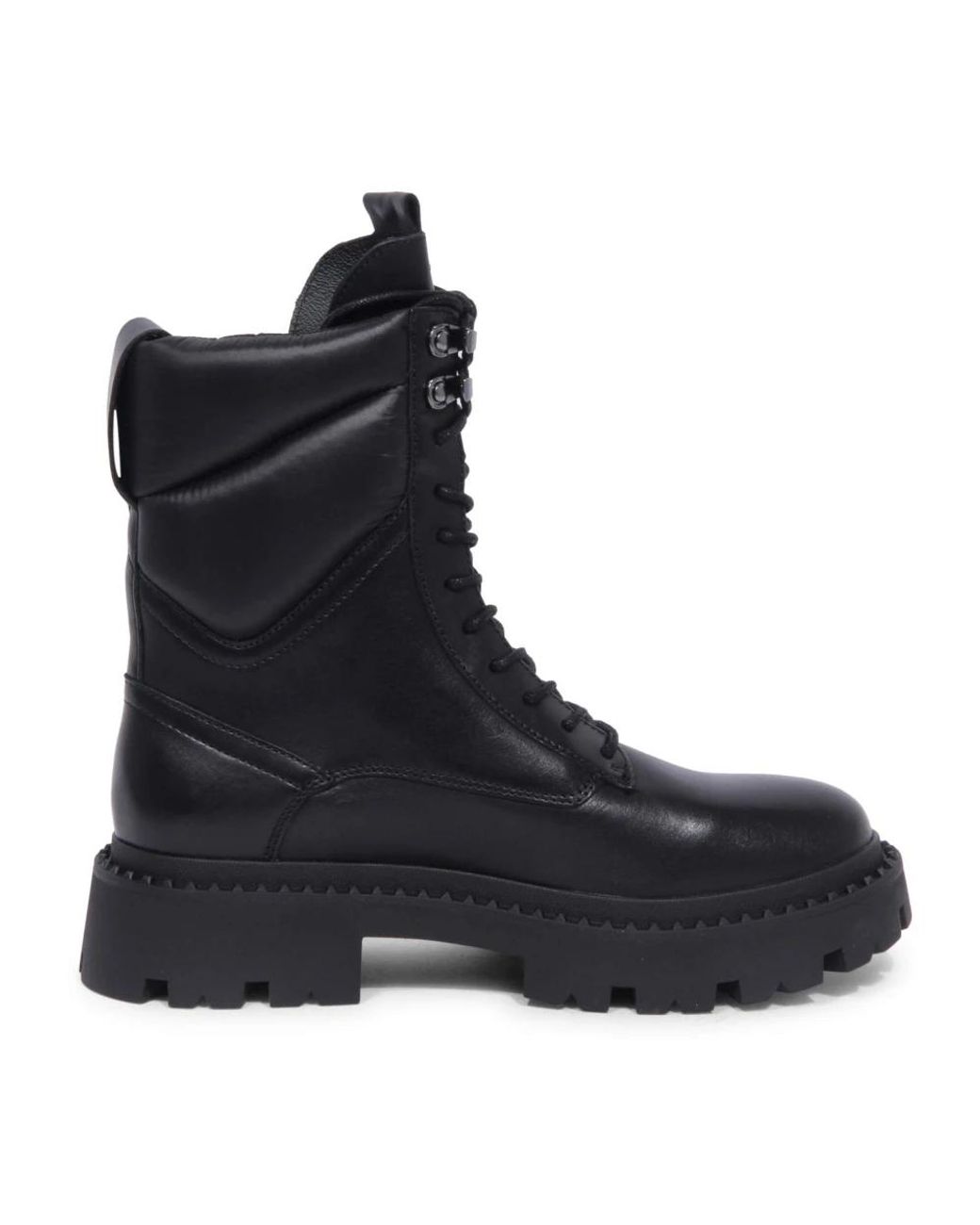 Ash Black Lace-Up Boots