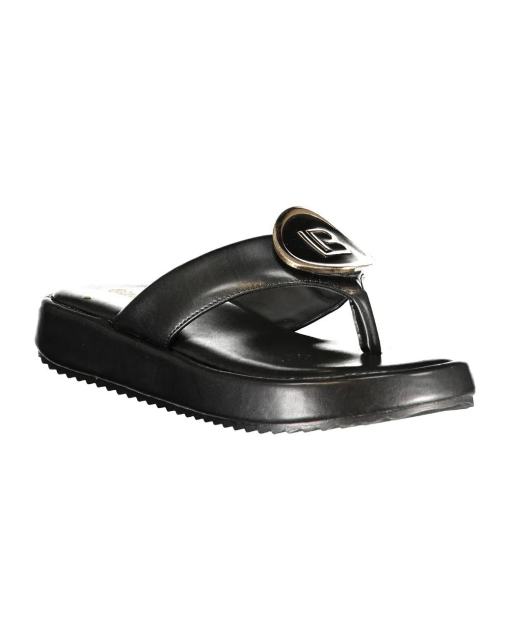 Laura Biagiotti Black Flip Flops