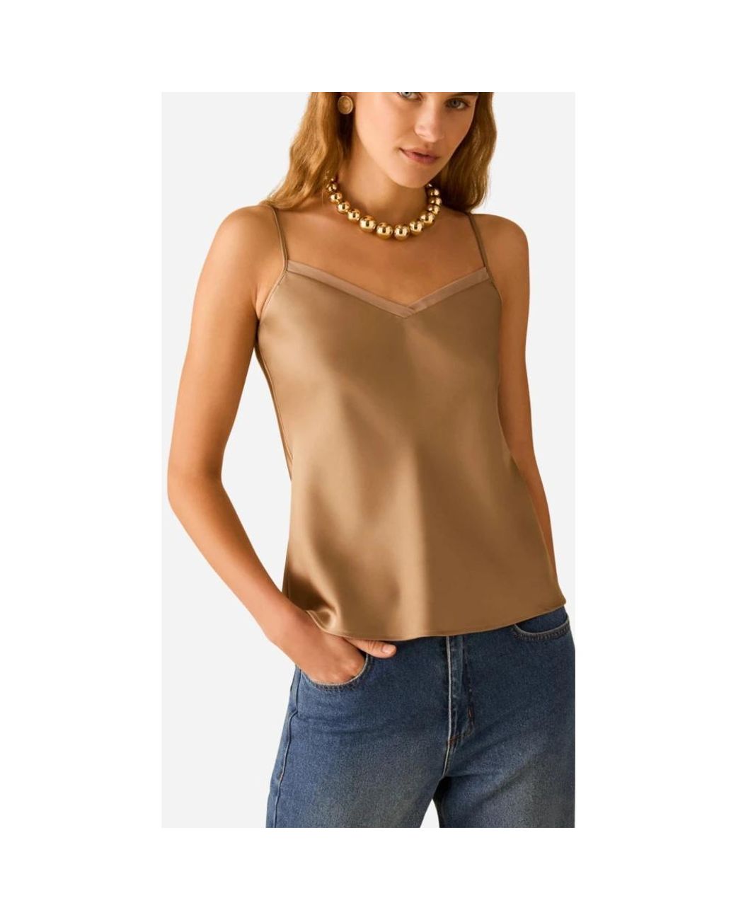 Pennyblack Brown Sleeveless Tops