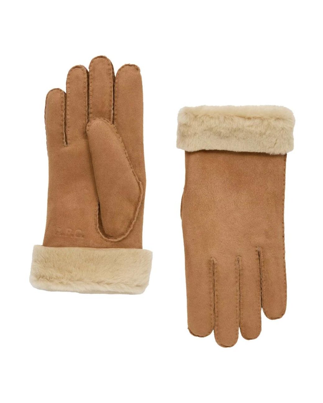 A.P.C. Lou Handschoenen in het Natural voor heren