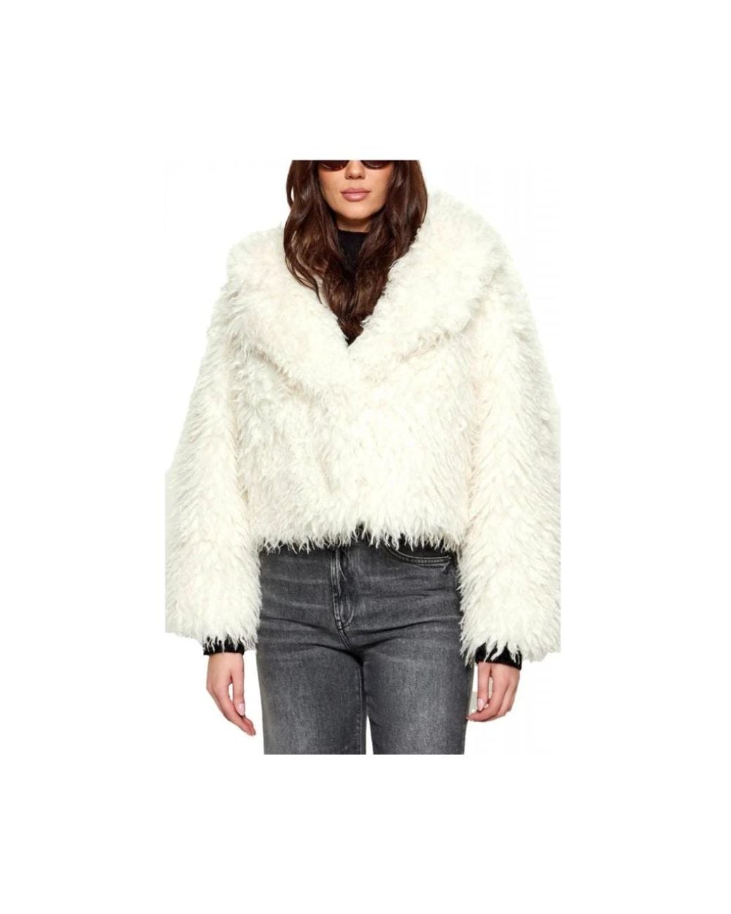 Michael Kors White Faux Fur & Shearling Jackets