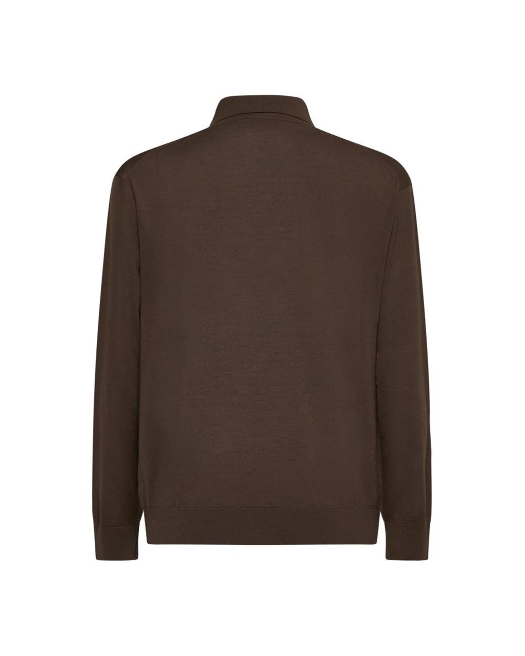 D4.0 Feinstrick-Polohemd in Brown für Herren