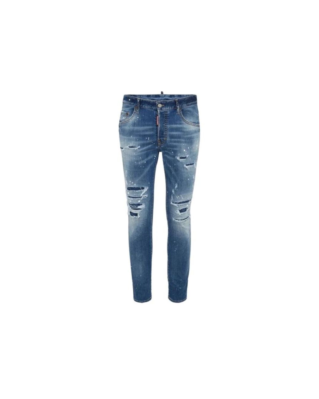 DSquared² Jeans ,Blauw ,Katoen Skater Ripped Jeans in het Blue voor heren