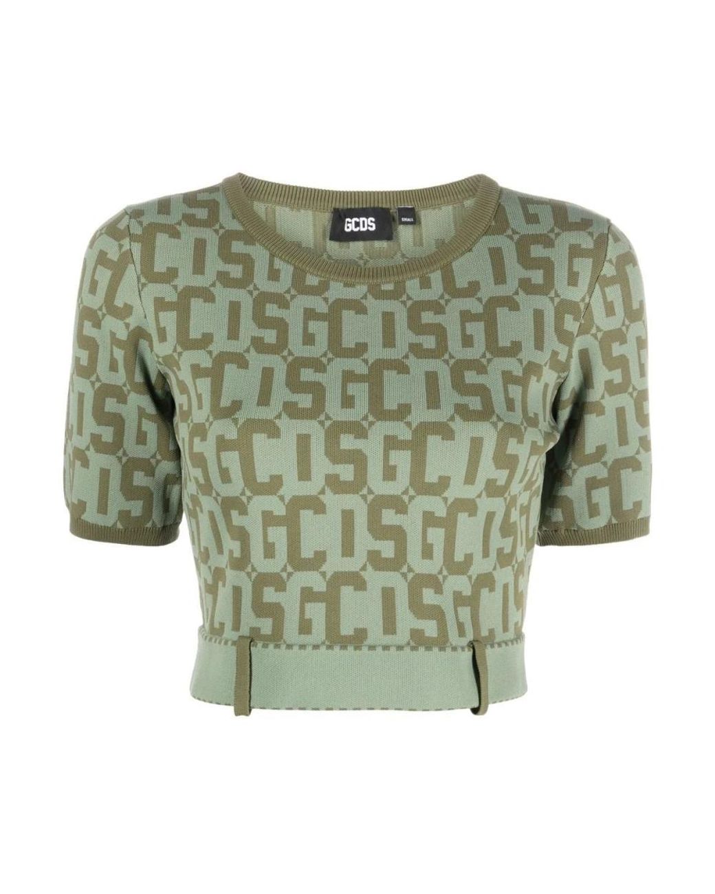 Gcds Green Round-Neck Knitwear