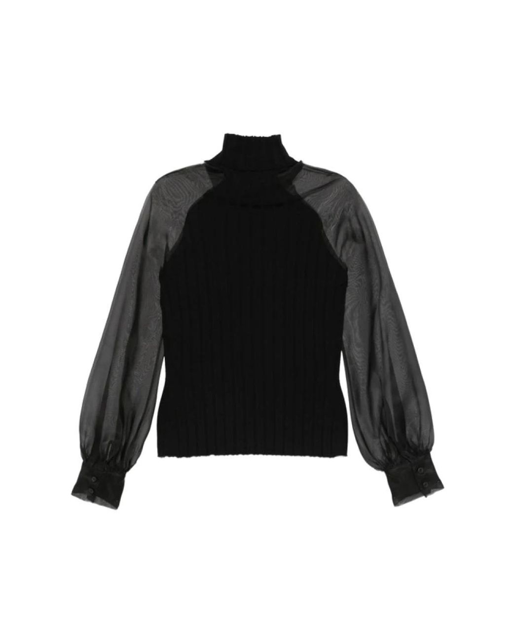 D.exterior Black Blouses