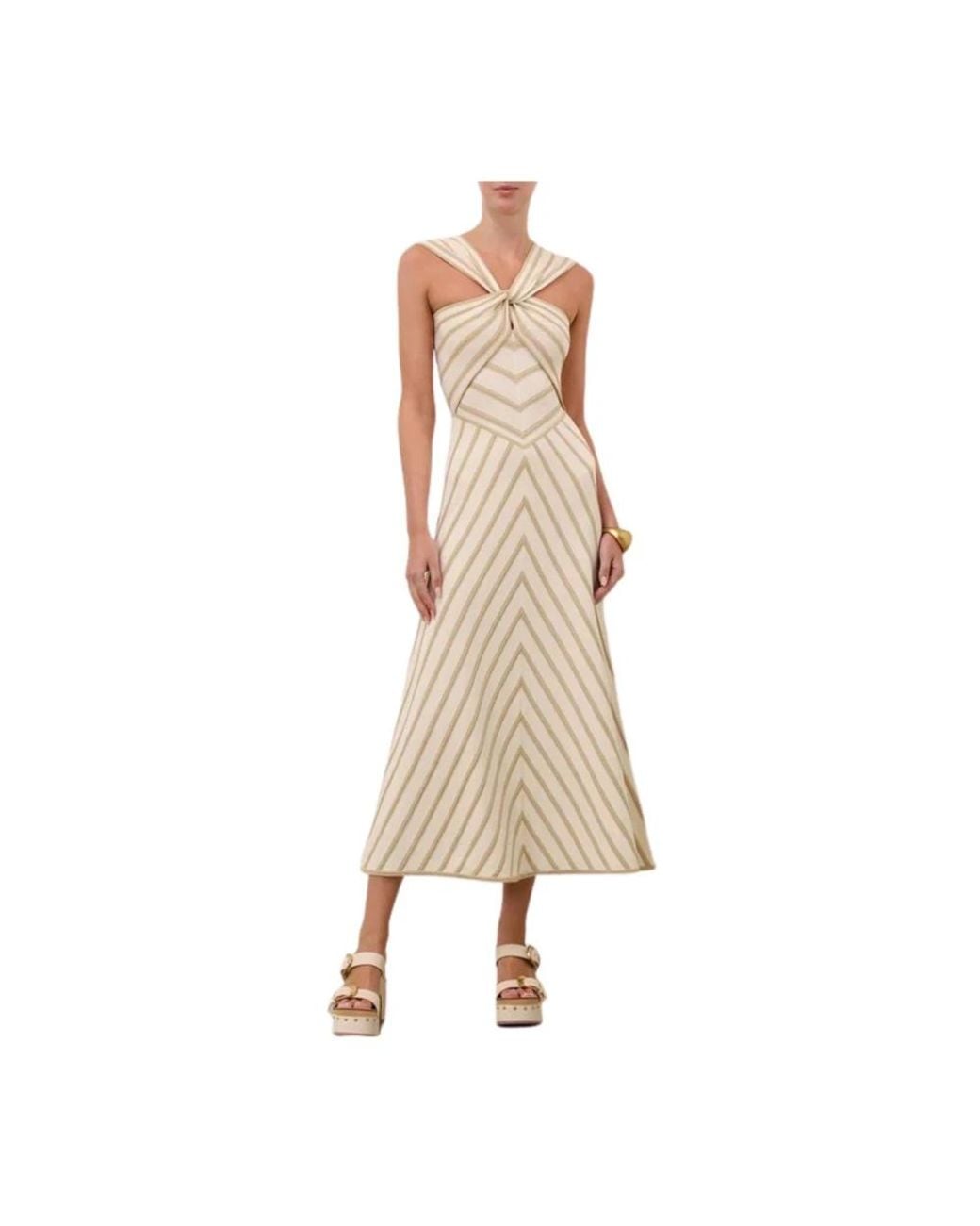 Midi Dresses Zimmermann de color Natural