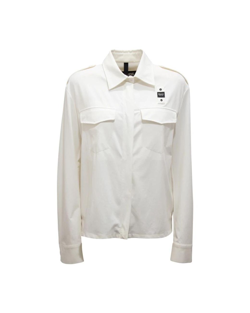 Blauer Giubbotto Camicia Sfoderato in het White