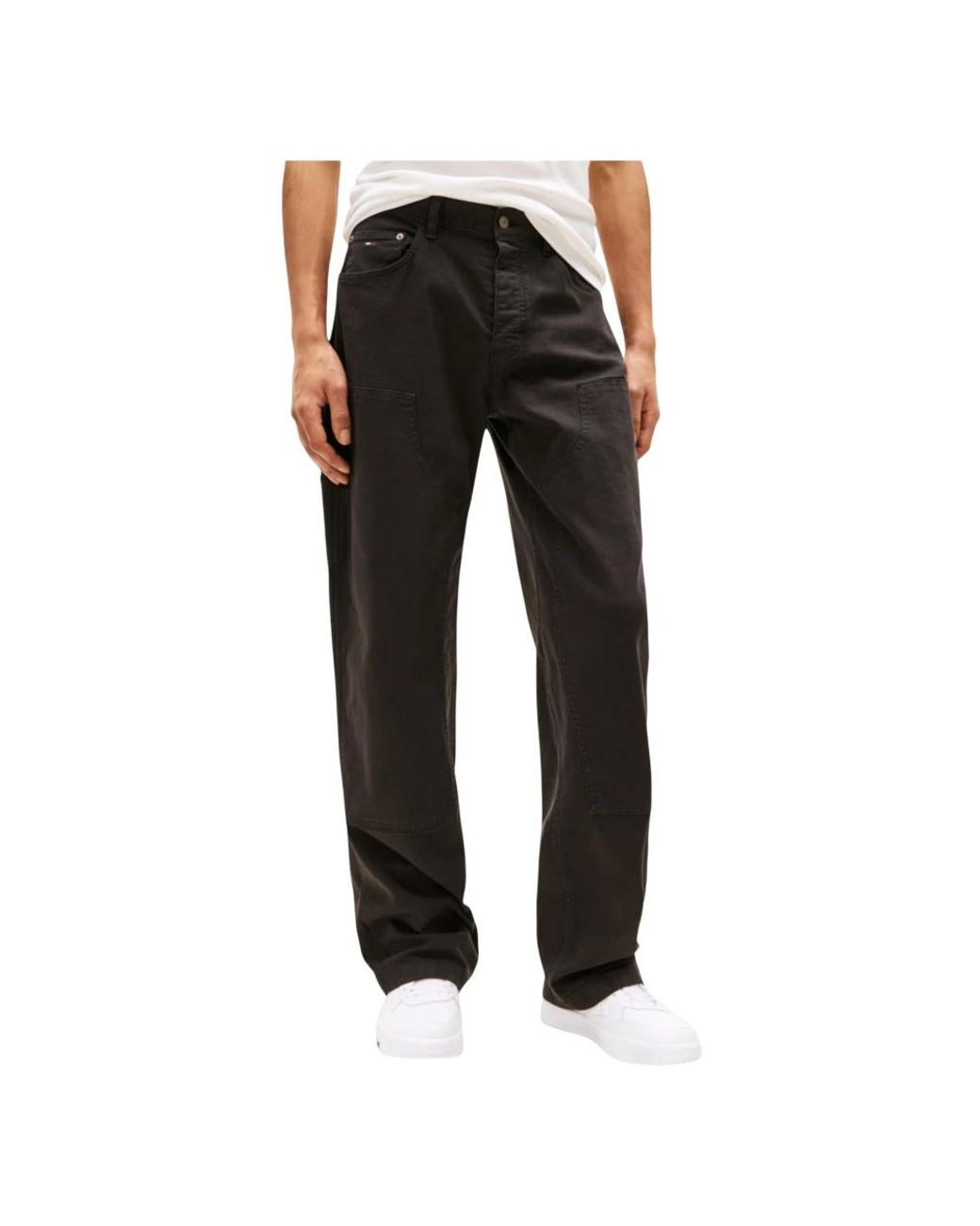 Tommy Hilfiger Black Straight Trousers for men