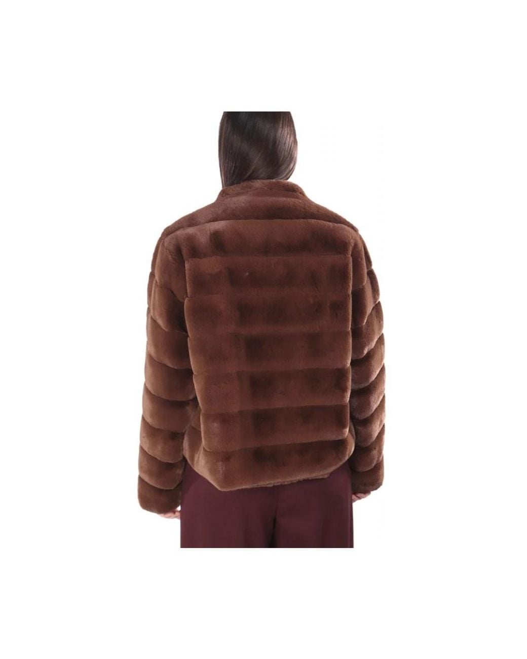 Marella Brown Faux Fur & Shearling Jackets