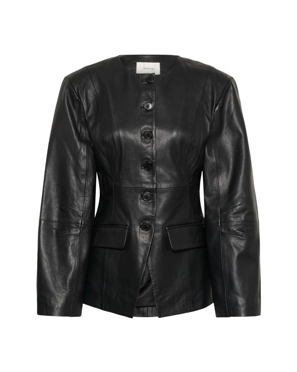 Gestuz Black Lederjacke