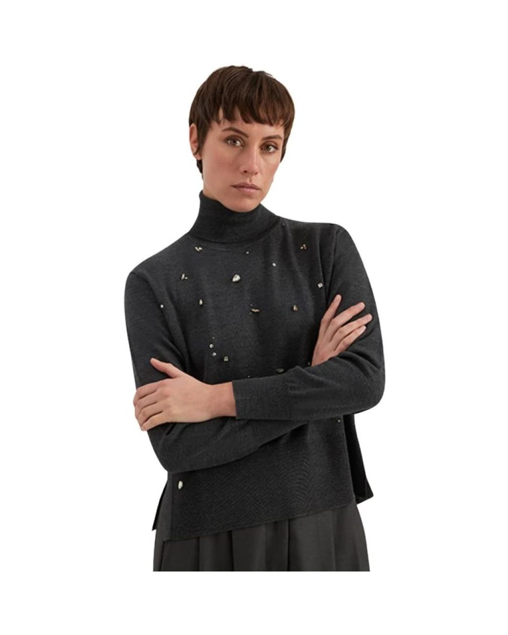 Alpha Studio Ciclista Turtleneck in het Black