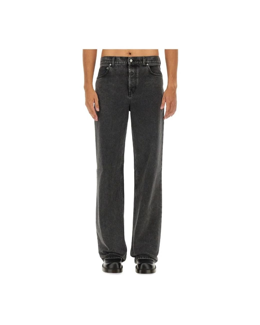 McQueen Black Straight Fit Jeans for men