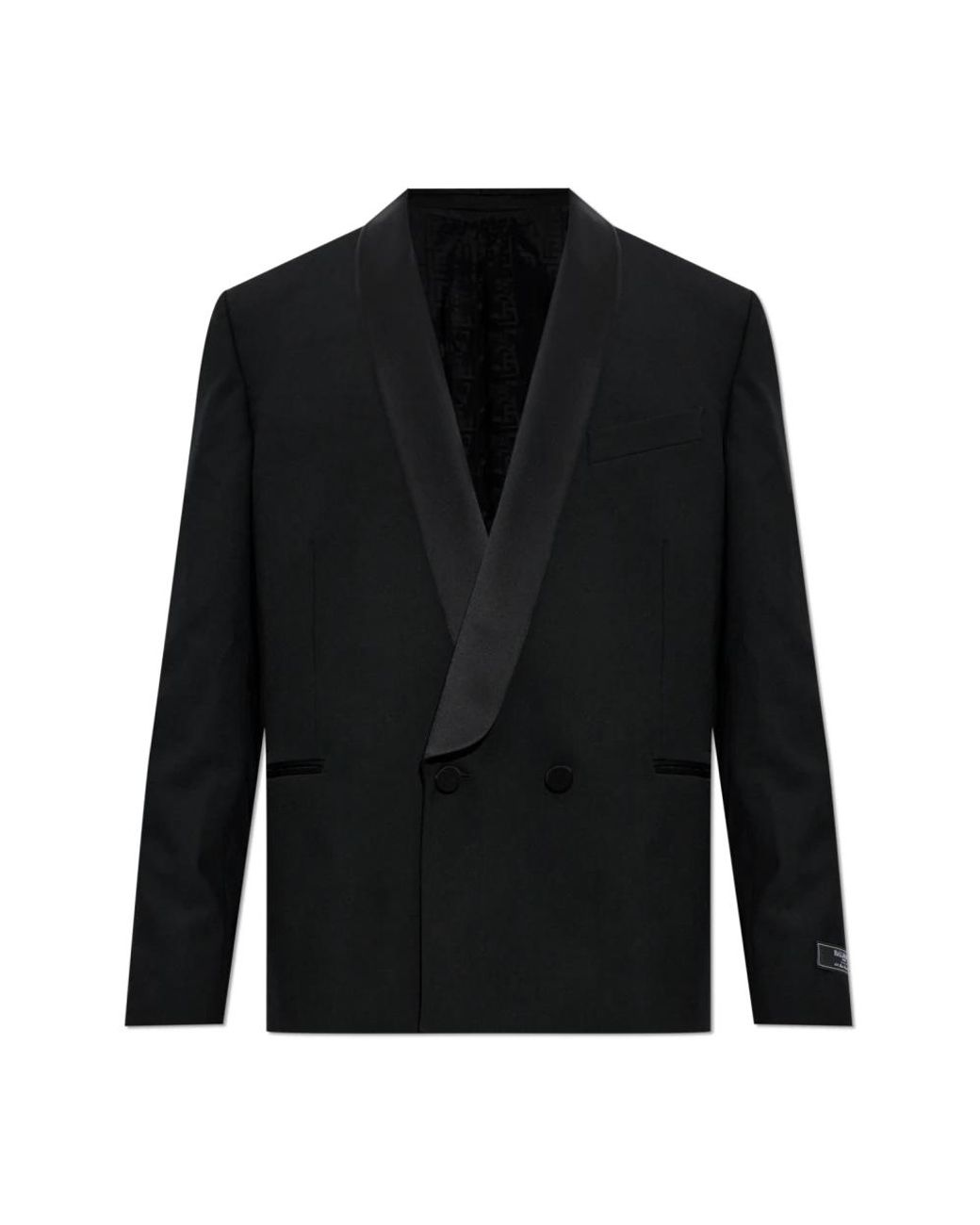 Balmain Wol Schoudertas Blazer in het Black voor heren