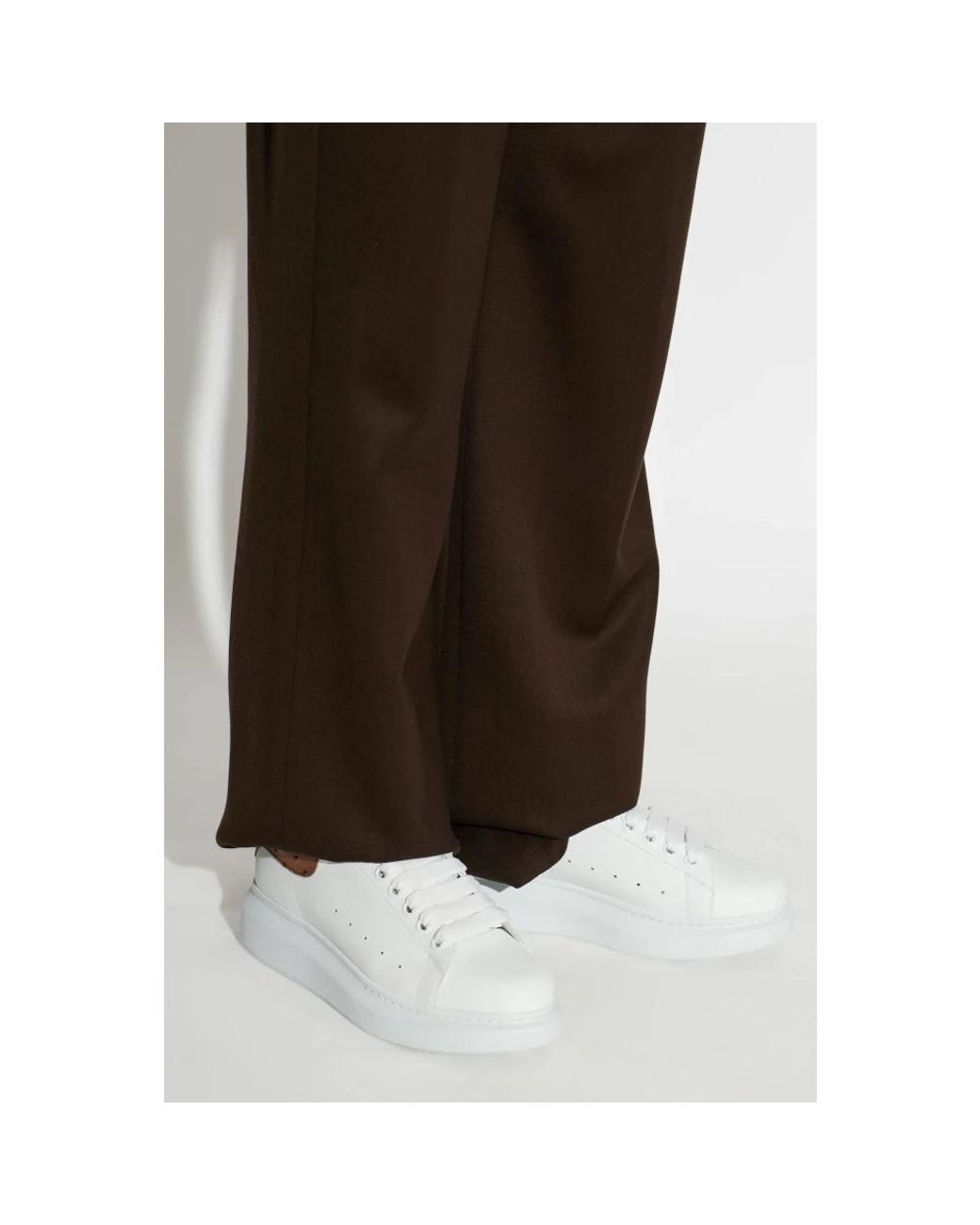 McQueen White Ledersneaker Mit Logo