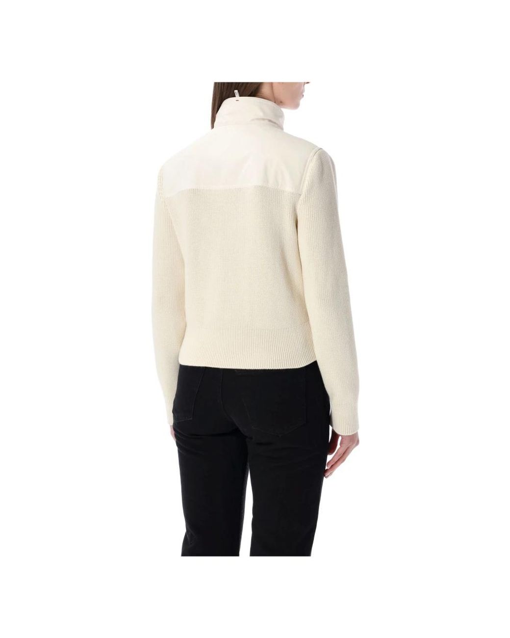 Moncler White Zip-Throughs