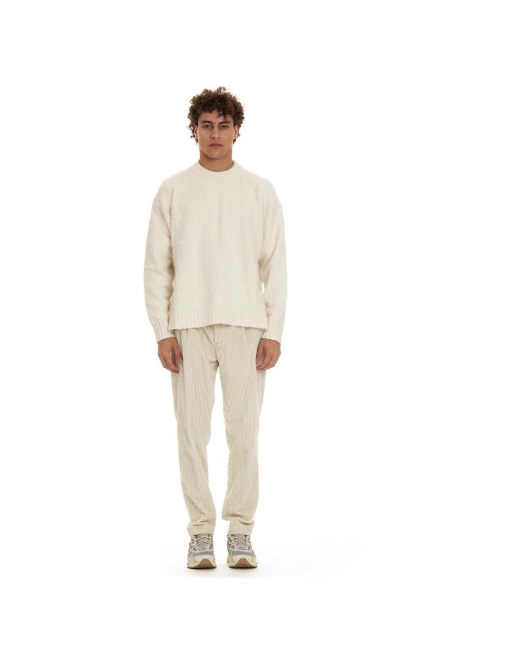 Roberto Collina White Round-Neck Knitwear for men