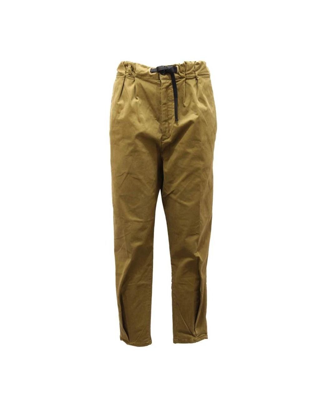 White Sand Green Straight Trousers