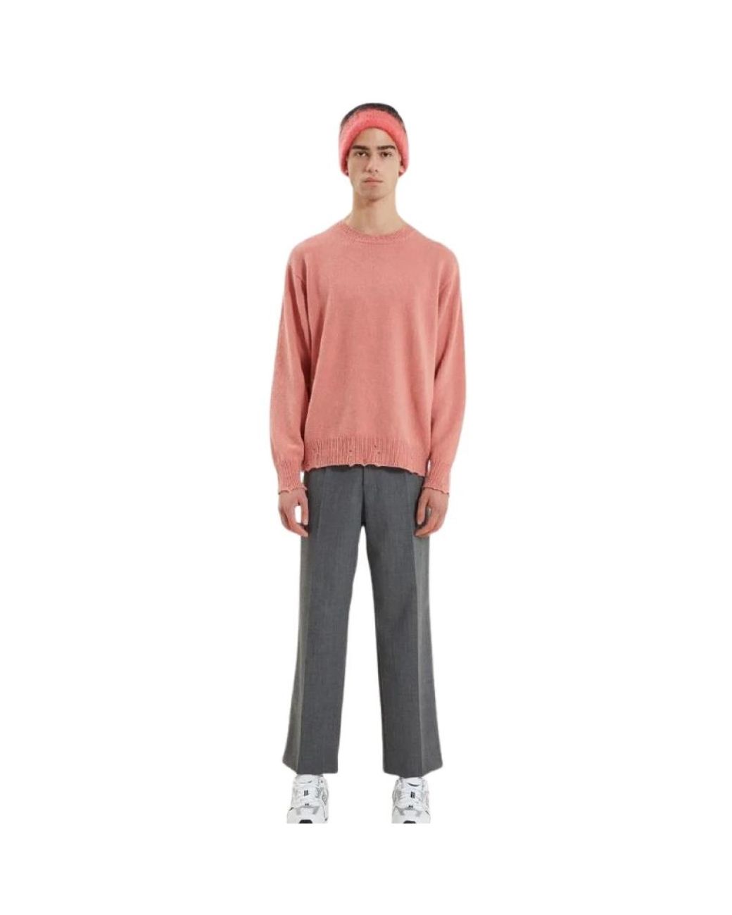 Amaranto Red Round-Neck Knitwear for men