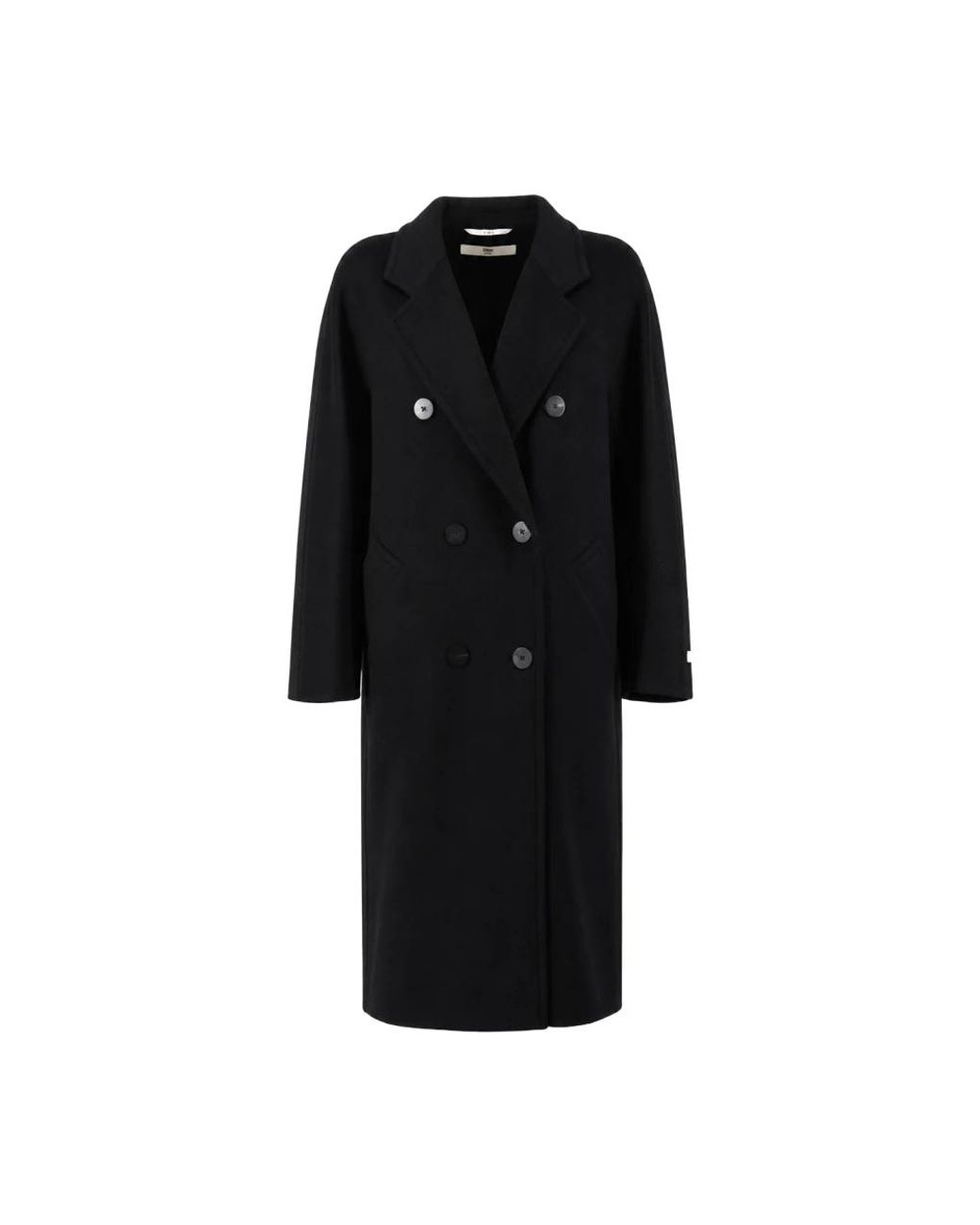DUNO Black Double-Breasted Coats