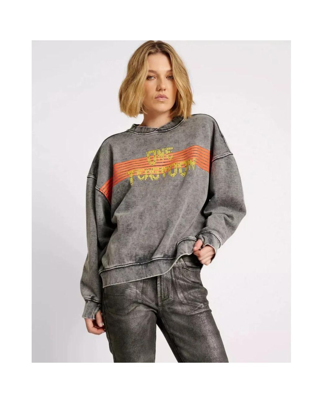 Sweatshirts One Teaspoon de color Gray
