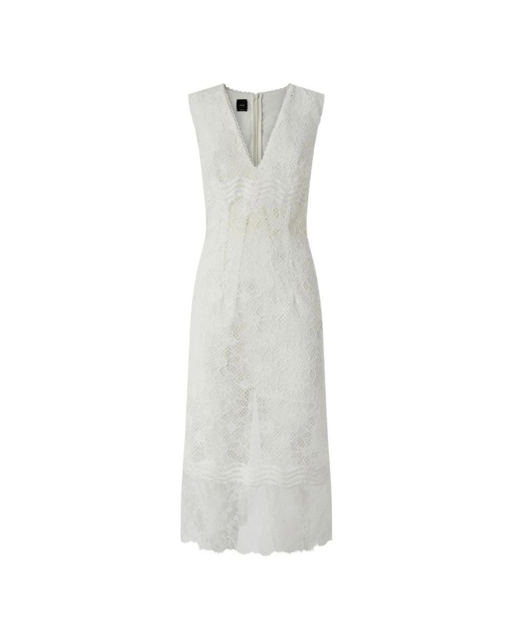 Pinko Kleedjes ,Wit ,Audrey Midi Jurk in het White