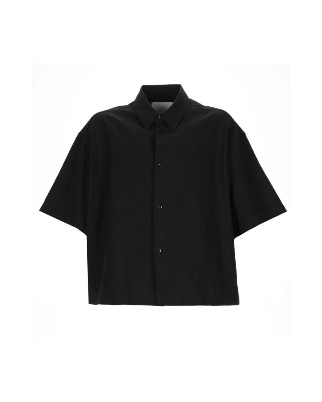 Studio Nicholson Black Short Sleeve Shirts for men