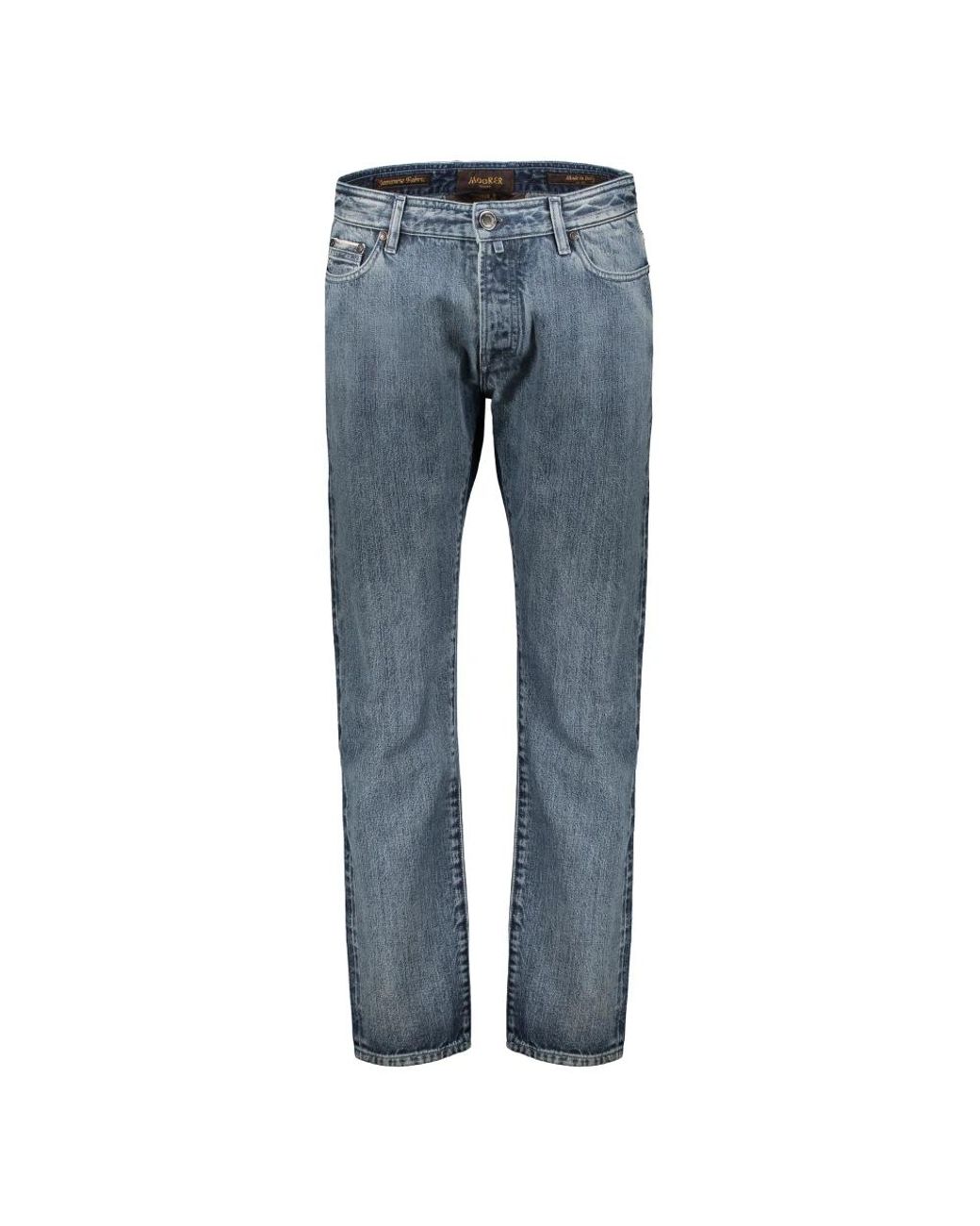 Moorer Blue Straight Fit Jeans for men