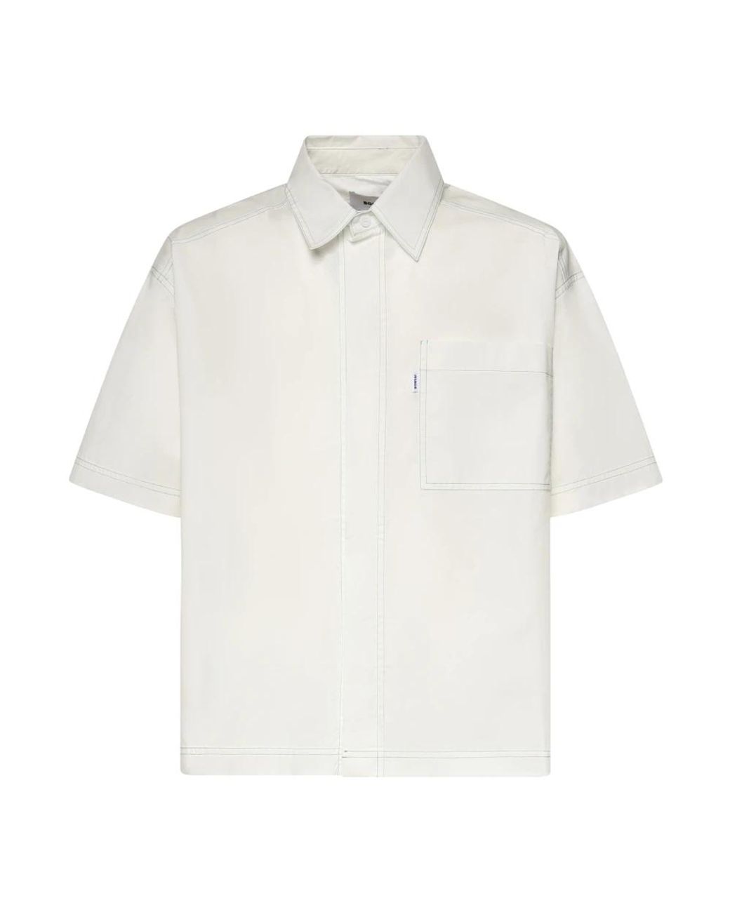 Bonsai White Short Sleeve Shirts for men