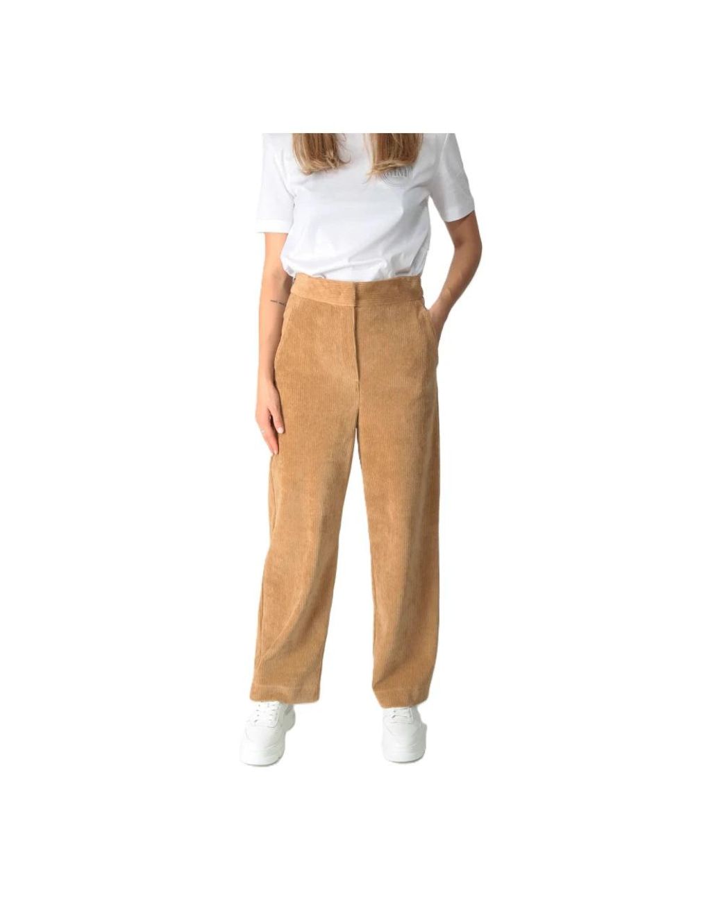 Max Mara White Straight Trousers