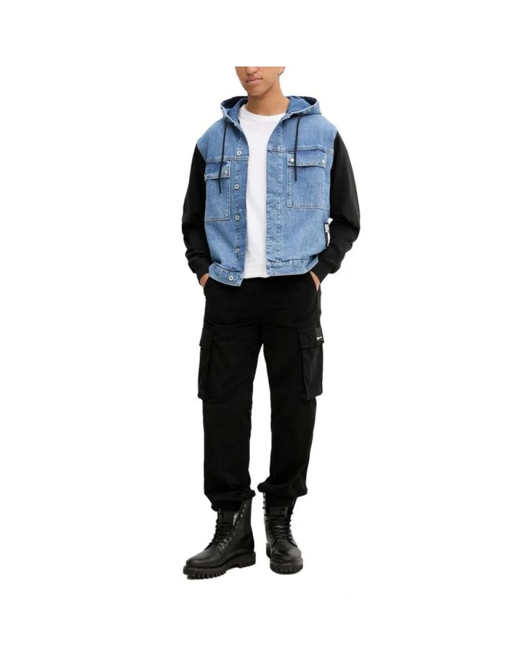 Karl Lagerfeld Blue Denim Jackets for men